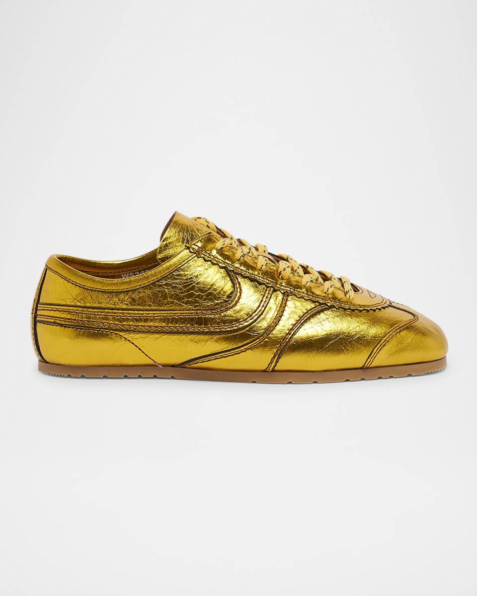 Dustin Low-Top Metallic Leather Sneakers